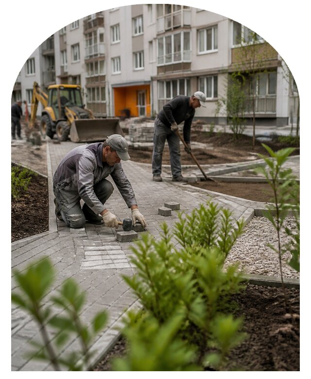 Благоустройство двора многоквартирного дома в Минусинске