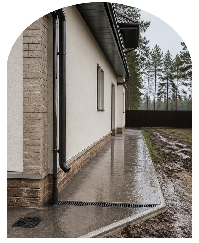 Водоотвод от дома в Минусинске по цене от 15140 р. | Метпроект-Мнс